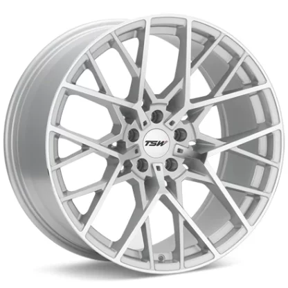 TSW Sebring Silver Machined w/Clearcoat Wheels 18 In 18x8.5   1885SEB305114S76