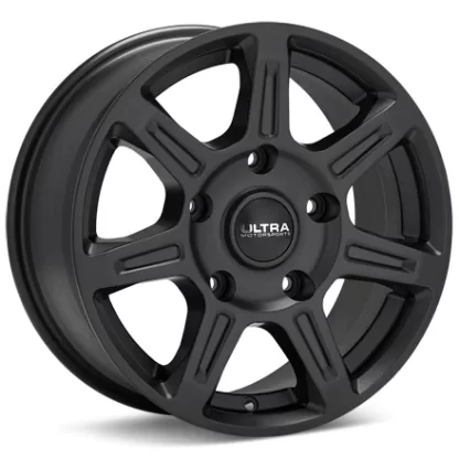 Ultra Toil Black Painted Wheels 16 In 16x6.5 45 450-6636SB+45