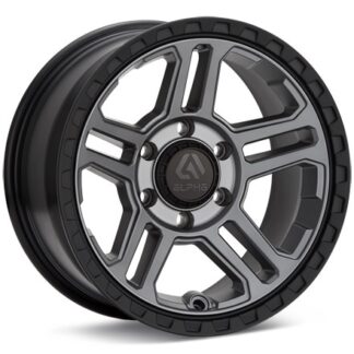 ALPHAequipt Grenade Light Grey w/Black Lip Wheels 18 In 18x9 +25 AG1890613925LGBL
