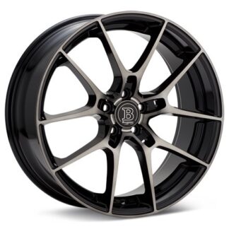 Bremmer Kraft BR18 Black Machined w/Dark Tint Wheels 18 In 18x8 +35 BR188804BMDT