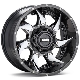 GRID GD01 Left Gloss Graphite w/Milled Accent Wheels 20 In 20x9 15 129237G158L