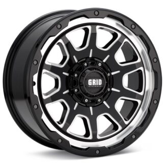 GRID GD15 Gloss Black w/Milled Accent Wheels 17 In 17x9 +15 E17988M152