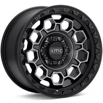 KMC KM545 Trek Black Machined w/Grey Tint Wheels 17 In 17x9 +00 KM54579068400