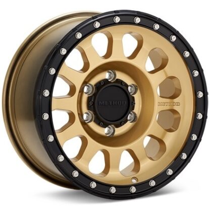 Method MR315 Gold w/Black Lip Wheels 18 In 18x9 +18 MR31589016118