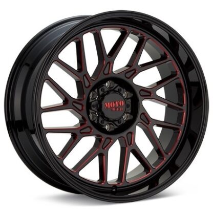MOTO METAL MO805 Predator Black w/Red Accent Wheels 20 In 20x10   MO80521050918N
