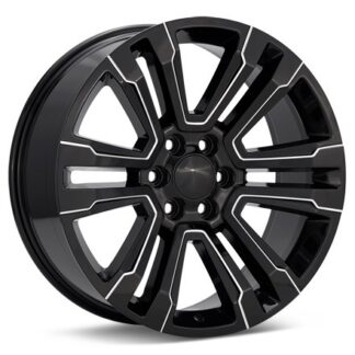 Sport Muscle SM72 Black w/Milled Accent Wheels 22 In 22x9 24 72290246513