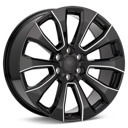 Sport Muscle SM92 Gloss Black w/Milled Accent Wheels 22 In 22x9 +28 92290286513