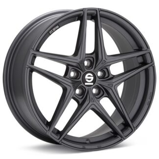 Sparco Record Matte Graphite Silver Wheels 17 In 17x7.5 +48 W29095505O1