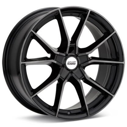 Sport Tuning T16 Brushed w/Dark Tint Clearcoat Wheels 16 In 16x7.5 +38 T16675385105BMT