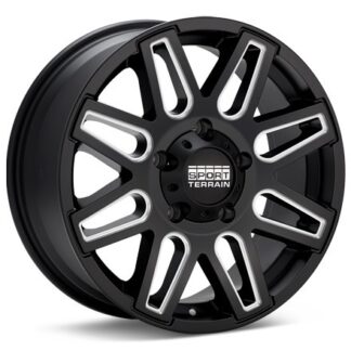 Sport Terrain Dune 5-lug Black w/Milled Accent Wheels 18 In 18x8 +45 MU1880515045BMA